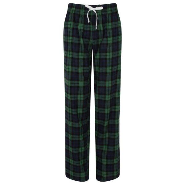 SF (Skinnifit) Női flanel pizsamanadrág - Sötétkék / zöld | 2XS
