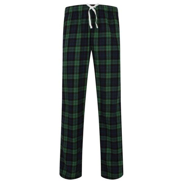 SF (Skinnifit) Férfi flanel pizsamanadrág - Sötétkék / zöld | 2XL