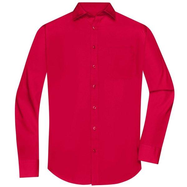 James & Nicholson (Daiber) Férfi hosszú ujjú ing JN678 - Piros | 3XL