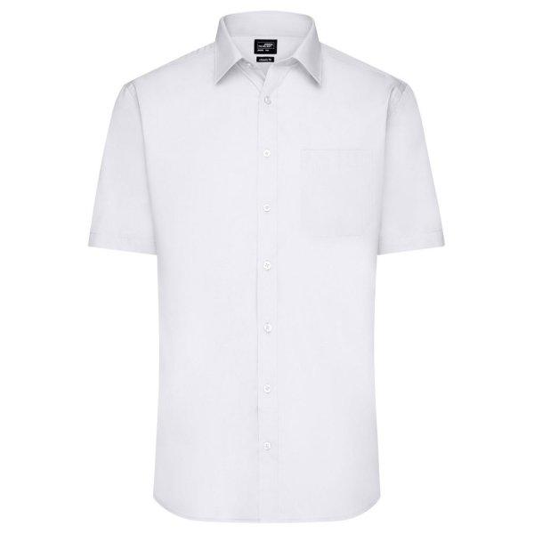 James & Nicholson (Daiber) Férfi rövid ujjú ing JN680 - Fehér | 2XL