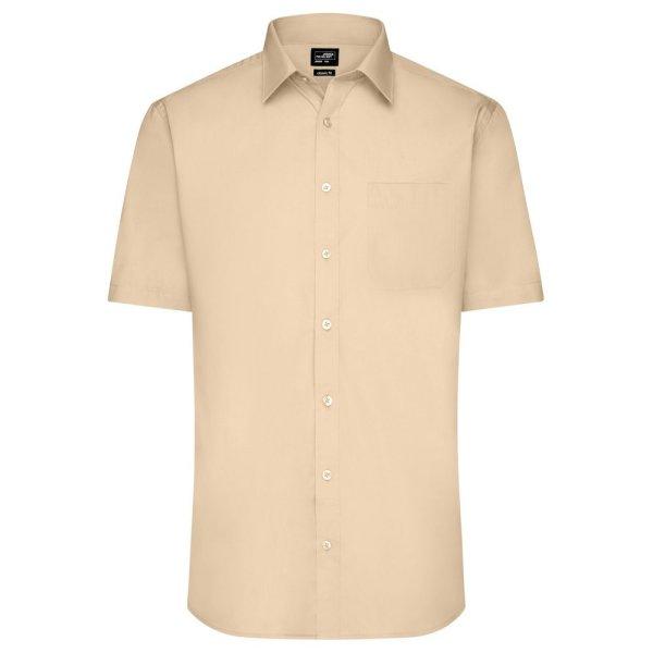 James & Nicholson (Daiber) Férfi rövid ujjú ing JN680 - Stone | 2XL