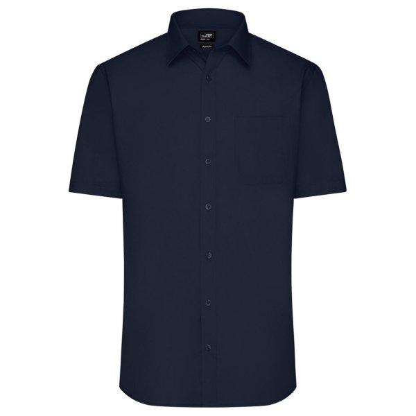 James & Nicholson (Daiber) Férfi rövid ujjú ing JN680 - Sötétkék | 2XL