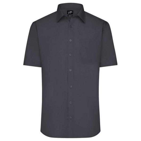 James & Nicholson (Daiber) Férfi rövid ujjú ing JN680 - Sötétszürke | 3XL