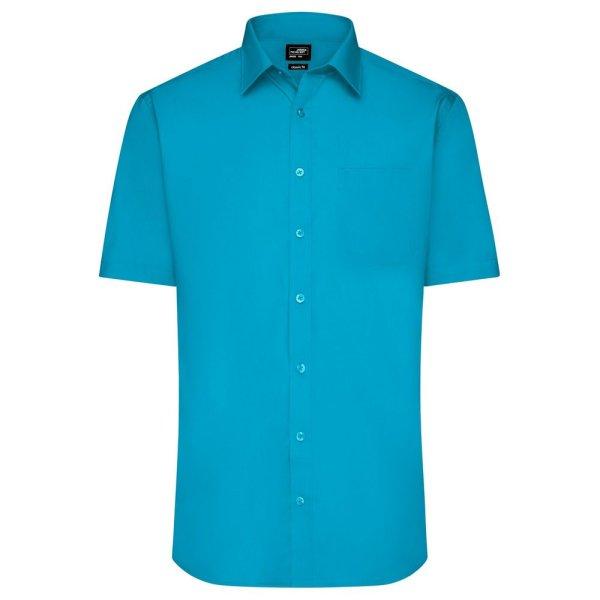 James & Nicholson (Daiber) Férfi rövid ujjú ing JN680 - Türkiz | 4XL