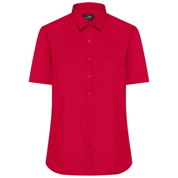 James & Nicholson (Daiber) Női rövid ujjú ing JN679 - Piros | 2XL