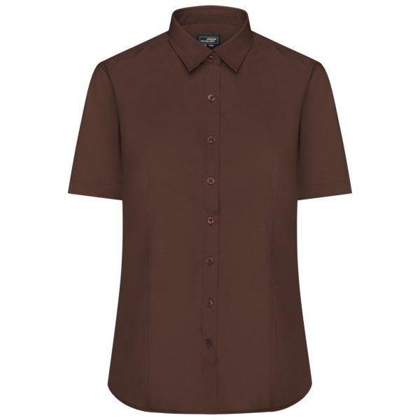 James & Nicholson (Daiber) Női rövid ujjú ing JN679 - Barna | 2XL