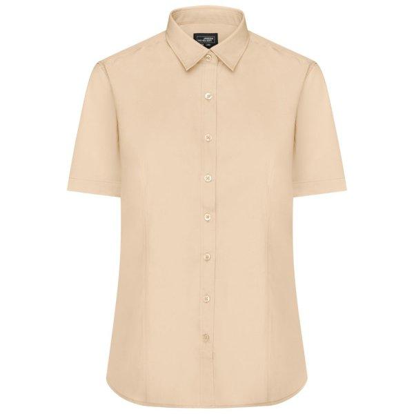 James & Nicholson (Daiber) Női rövid ujjú ing JN679 - Stone | 3XL
