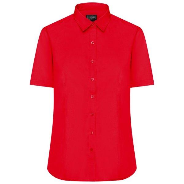 James & Nicholson (Daiber) Női rövid ujjú ing JN679 - Tomato | 2XL