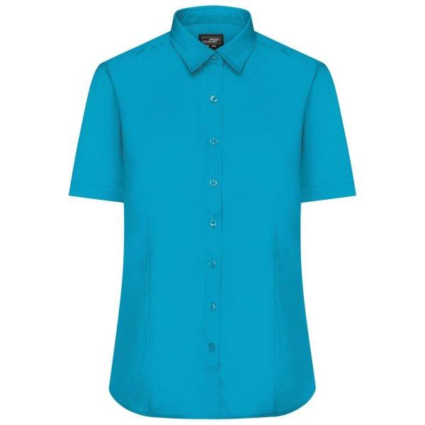 James & Nicholson (Daiber) Női rövid ujjú ing JN679 - Türkiz | 2XL