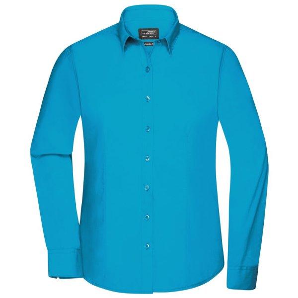 James & Nicholson (Daiber) Női hosszú ujjú ing JN677 - Türkiz | 3XL