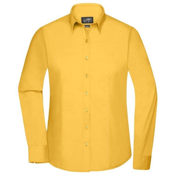 James & Nicholson (Daiber) Női hosszú ujjú ing JN677 - Sárga | 3XL