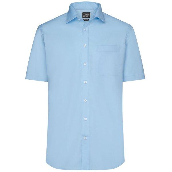 James & Nicholson (Daiber) Rövid ujjú férfi ing JN684 - Világoskék | 4XL