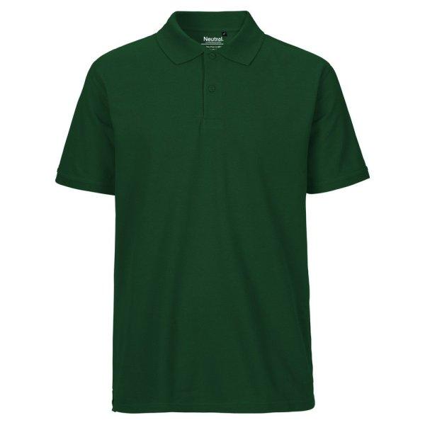 Neutral Férfi galléros póló Classic organikus Fairtrade biopamutból -
Palackzöld | 3XL