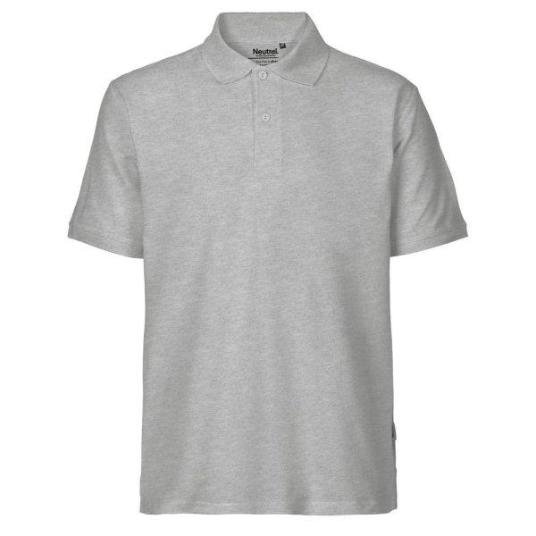 Neutral Férfi galléros póló Classic organikus Fairtrade biopamutból -
Sportos szürke | 4XL