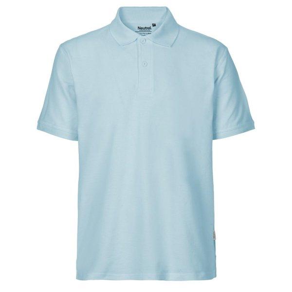 Neutral Férfi galléros póló Classic organikus Fairtrade biopamutból -
Világoskék | 2XL