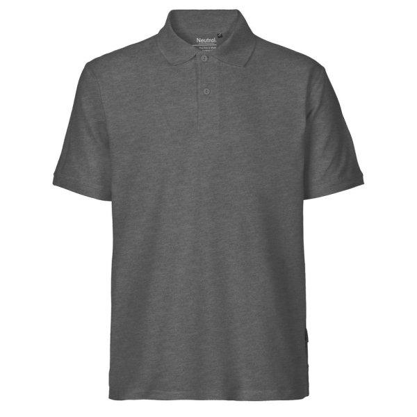 Neutral Férfi galléros póló Classic organikus Fairtrade biopamutból -
Sötét melírozott | 3XL