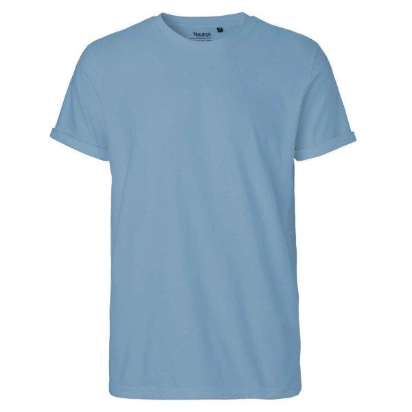 Neutral Férfi póló felhajtott ujjakkal organikus Fairtrade biopamutból -
Dusty indigo | 3XL