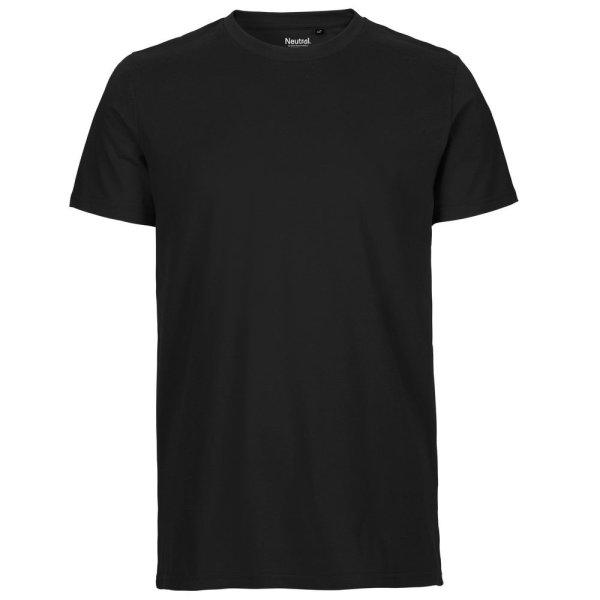 Neutral Férfi póló Fit organikus Fairtrade biopamutból - Fekete | 3XL