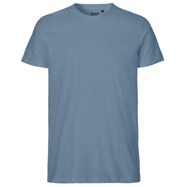 Neutral Férfi póló Fit organikus Fairtrade biopamutból - Dusty indigo | 3XL