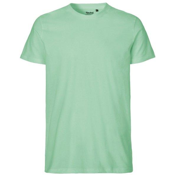 Neutral Férfi póló Fit organikus Fairtrade biopamutból - Dusty mint | 2XL