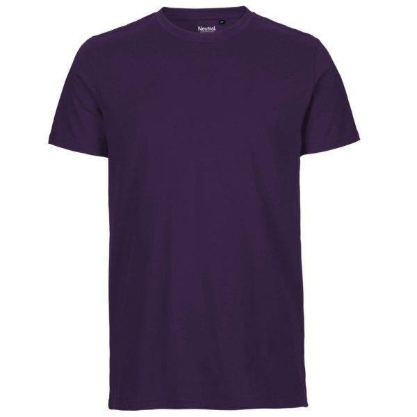 Neutral Férfi póló Fit organikus Fairtrade biopamutból - Lila | 3XL