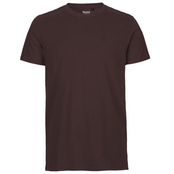 Neutral Férfi póló Fit organikus Fairtrade biopamutból - Barna | 2XL