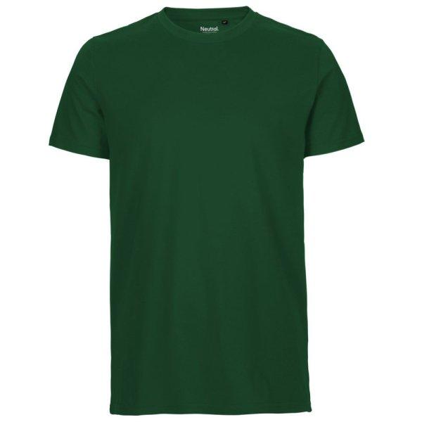 Neutral Férfi póló Fit organikus Fairtrade biopamutból - Palackzöld | 2XL