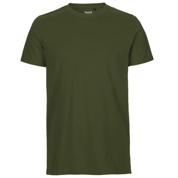 Neutral Férfi póló Fit organikus Fairtrade biopamutból - Military | 3XL