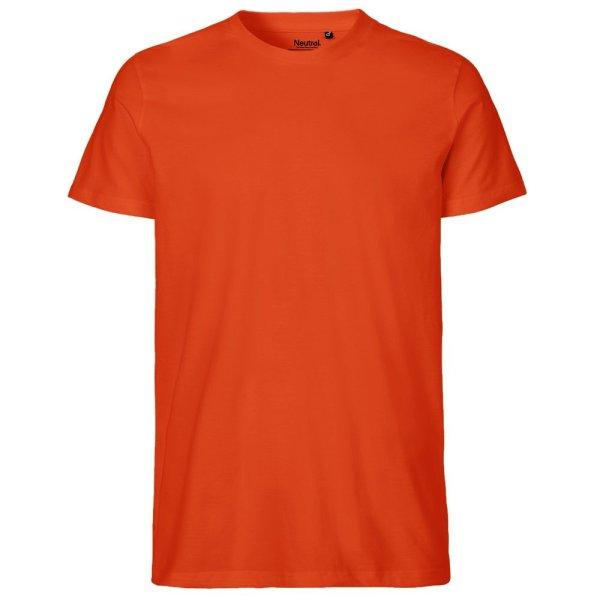 Neutral Férfi póló Fit organikus Fairtrade biopamutból - Narancssárga | 2XL