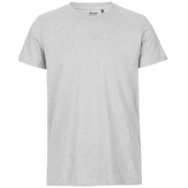 Neutral Férfi póló Fit organikus Fairtrade biopamutból - Gémszürke | 2XL