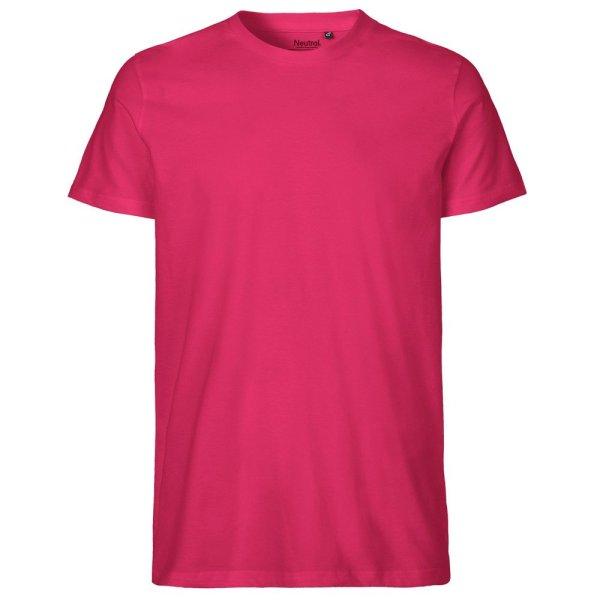 Neutral Férfi póló Fit organikus Fairtrade biopamutból - Rózsaszín | 3XL