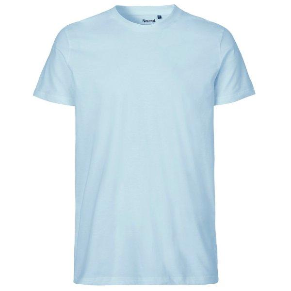 Neutral Férfi póló Fit organikus Fairtrade biopamutból - Világoskék | 2XL