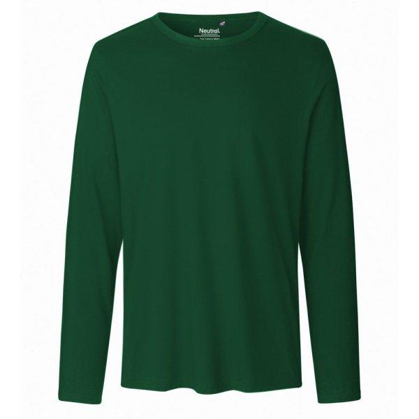 Neutral Hosszú ujjú férfi póló organikus Fairtrade biopamutból -
Palackzöld | 3XL