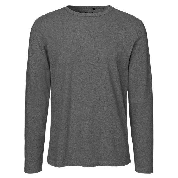 Neutral Hosszú ujjú férfi póló organikus Fairtrade biopamutból - Sötét
melírozott | 3XL