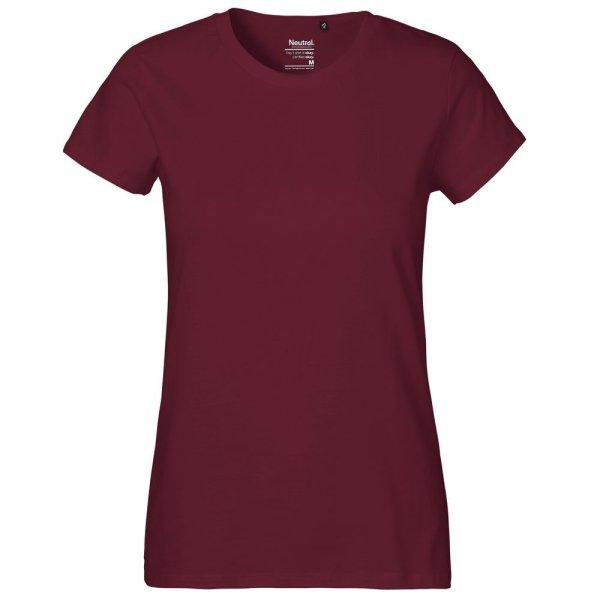 Neutral Női póló Classic organikus Fairtrade biopamutból - Bordeaux | 2XL