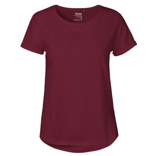 Neutral Női póló felhajtott ujjakkal organikus Fairtrade biopamutból -
Bordeaux | 2XL