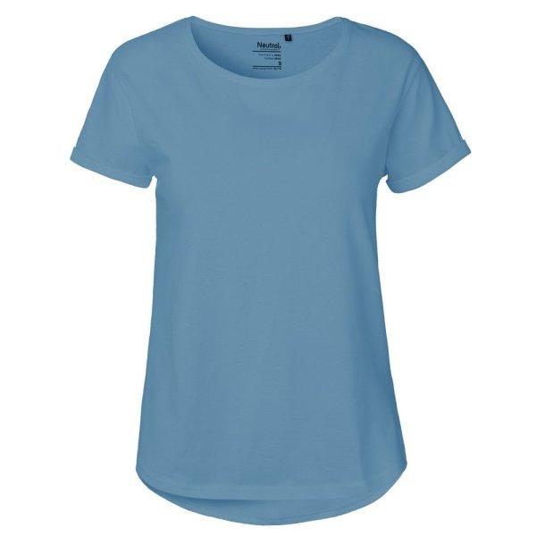 Neutral Női póló felhajtott ujjakkal organikus Fairtrade biopamutból - Dusty
indigo | 2XL