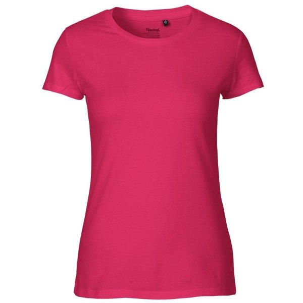 Neutral Női póló Fit organikus Fairtrade biopamutból - Rózsaszín | 2XL