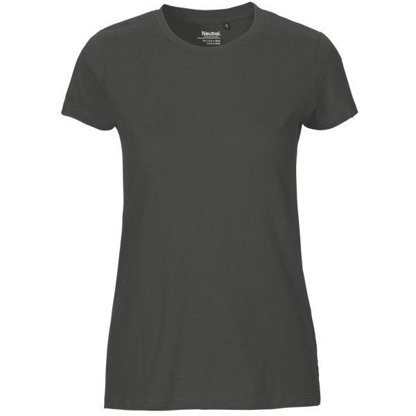 Neutral Női póló Fit organikus Fairtrade biopamutból - Szénfekete | 2XL