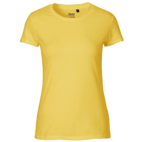 Neutral Női póló Fit organikus Fairtrade biopamutból - Sárga | 2XL