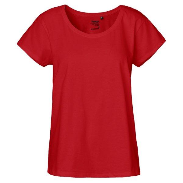 Neutral Női póló Loose Fit organikus Fairtrade biopamutból - Piros | 2XL