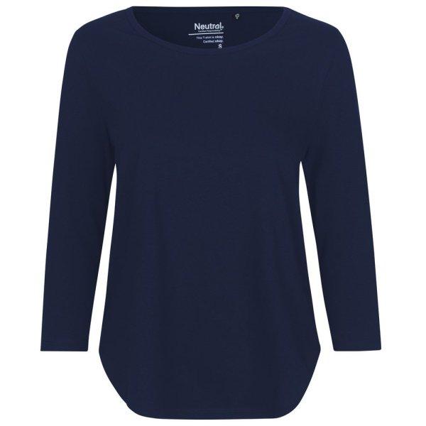 Neutral Női póló 3/4 ujjal organikus Fairtrade biopamutból - Tengerészkék
| 2XL