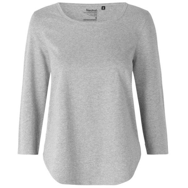 Neutral Női póló 3/4 ujjal organikus Fairtrade biopamutból - Sportos szürke
| 2XL