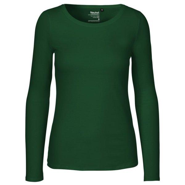 Neutral Hosszú ujjú női póló organikus Fairtrade biopamutból - Palackzöld
| 2XL