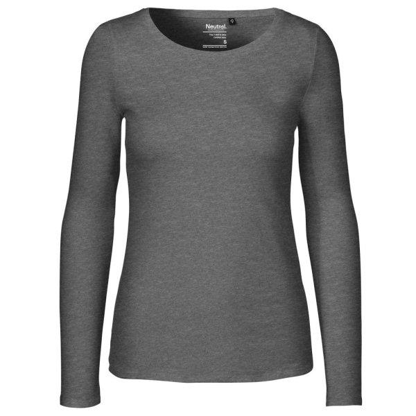 Neutral Hosszú ujjú női póló organikus Fairtrade biopamutból - Sötét
melírozott | 2XL