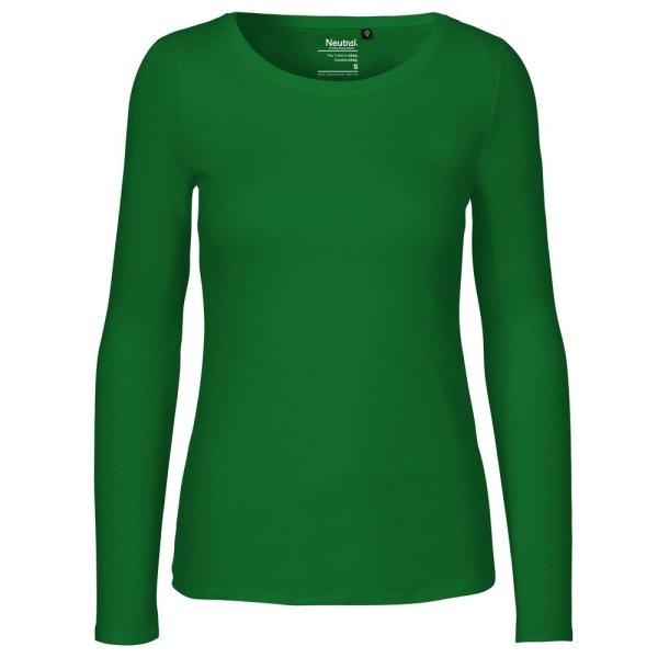 Neutral Hosszú ujjú női póló organikus Fairtrade biopamutból - Zöld | 2XL