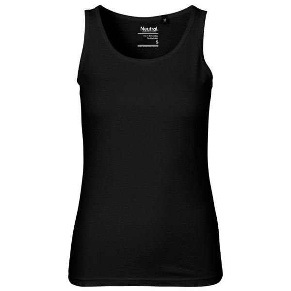 Neutral Női ujjatlan trikó organikus Fairtrade biopamutból - Fekete | 2XL
