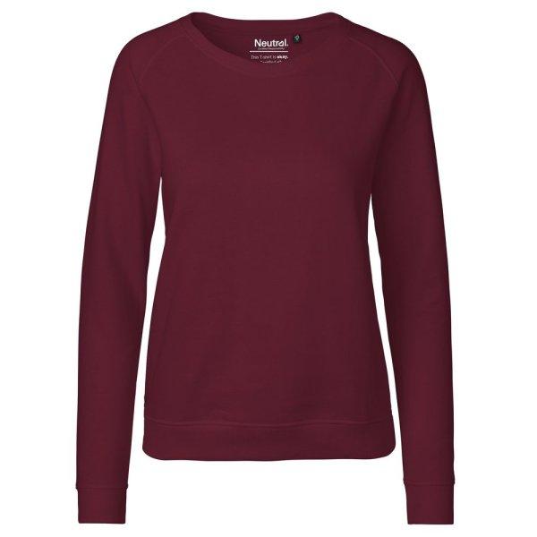Neutral Női pulóver organikus Fairtrade biopamutból - Bordeaux | 2XL