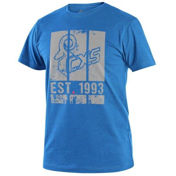 Canis (CXS) Férfi póló nyomott mintával CXS WILDER - Azúrkék | 3XL