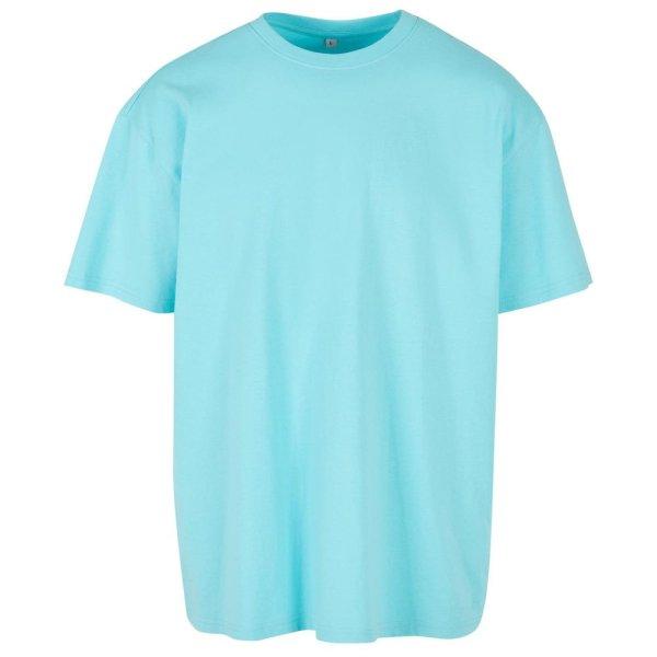Build Your Brand Férfi póló Heavy Oversize Tee - Beryl blue | 3XL